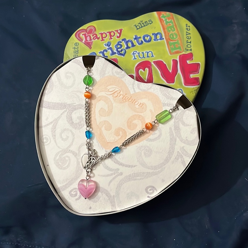 Retired — Brighton new in tin necklace.  Deco Bright